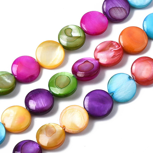 PandaHall Natural Freshwater Shell Beads Strands, Dyed, Flat Round, Mixed Color, 8~9x2~3mm, Hole: 0.8mm, about 44~45pcs/strand, 15.35 inch..., Multicolor
PandaHall Natural Freshwater Shell Beads Strands, Dyed, Flat Round, Mixed Color, 8~9x2~3mm, Hole: 0.8mm, about 44~45pcs/strand, 15.35 inch..., Multicolor