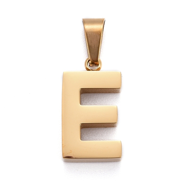 PandaHall Ion Plating(IP) 304 Stainless Steel Letter Pendants, Manual Polishing, Alphabet, Golden, Letter.E, 18x10x3.5mm, Hole: 6.5x3.5mm...
PandaHall Ion Plating(IP) 304 Stainless Steel Letter Pendants, Manual Polishing, Alphabet, Golden, Letter.E, 18x10x3.5mm, Hole: 6.5x3.5mm...