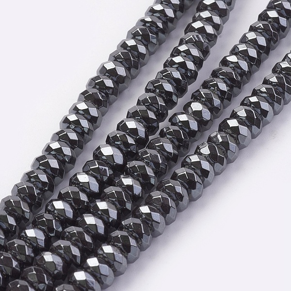PandaHall Non-magnetic Synthetic Hematite Beads Strands, Faceted, Rondelle, 6x3mm, Hole: 1mm, about 121pcs/strand, 15.3 inch Non-magnetic...
PandaHall Non-magnetic Synthetic Hematite Beads Strands, Faceted, Rondelle, 6x3mm, Hole: 1mm, about 121pcs/strand, 15.3 inch Non-magnetic...