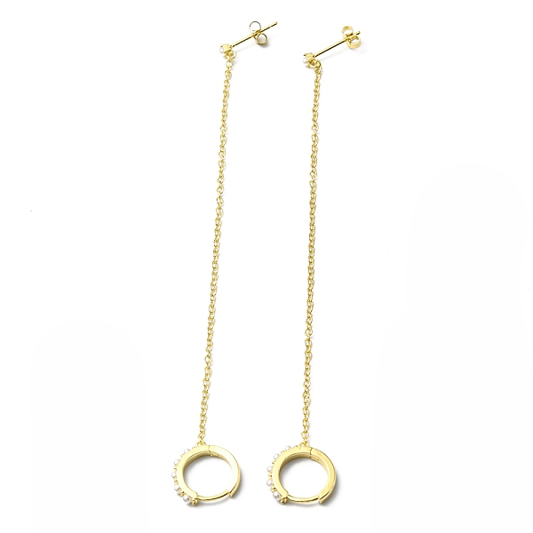 PandaHall Plastic Pearl Beaded Hoop Earrings with Earring Post, Rack Plating Brass Chain Drop Earrings, Lead Free & Cadmium Free, Real 18K...
PandaHall Plastic Pearl Beaded Hoop Earrings with Earring Post, Rack Plating Brass Chain Drop Earrings, Lead Free & Cadmium Free, Real 18K...