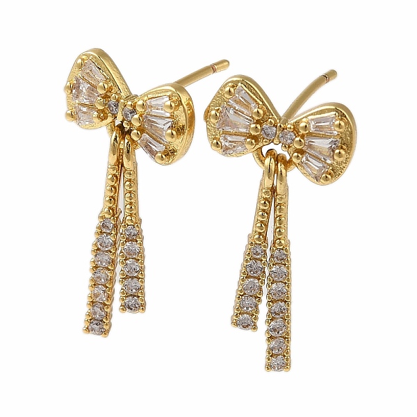 PandaHall Rack Plating Bowknot Brass Stud Earrings, Cubic Zirconia Dangle Earrings for Women, Long-Lasting, Lead Free & Cadmium Free, Real...
PandaHall Rack Plating Bowknot Brass Stud Earrings, Cubic Zirconia Dangle Earrings for Women, Long-Lasting, Lead Free & Cadmium Free, Real...