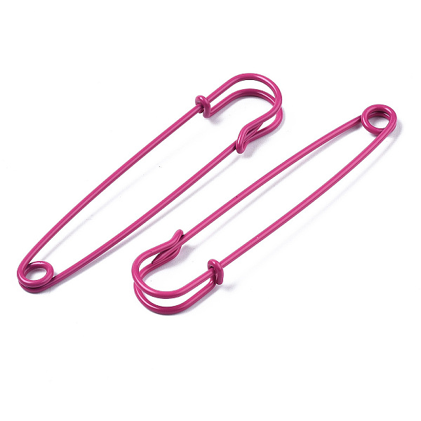 PandaHall Spray Painted Iron Safety Pins, for Brooch Making, Kilt Needles, Camellia, 75x17x6mm, Hole: 4.5mm, Pin: 1.5mm Iron Pink
PandaHall Spray Painted Iron Safety Pins, for Brooch Making, Kilt Needles, Camellia, 75x17x6mm, Hole: 4.5mm, Pin: 1.5mm Iron Pink