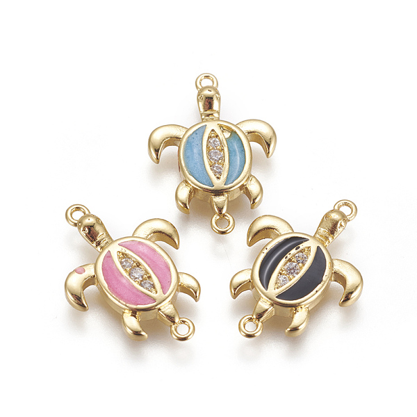 PandaHall Brass Enamel Links connectors, with Cubic Zirconia, Sea Turtle, Golden, Mixed Color, 19.5x13.5x3mm, Hole: 1mm Brass+Enamel..., Multicolor
PandaHall Brass Enamel Links connectors, with Cubic Zirconia, Sea Turtle, Golden, Mixed Color, 19.5x13.5x3mm, Hole: 1mm Brass+Enamel..., Multicolor