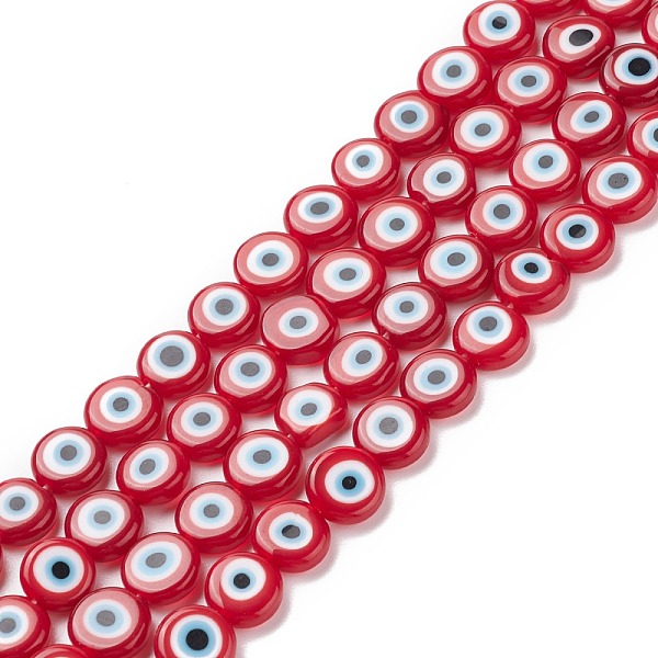 PandaHall Handmade Evil Eye Lampwork Flat Round Bead Strands, Red, 10x4mm, Hole: 1mm, about 38pcs/strand, 14.96 inch Lampwork Evil Eye Red
PandaHall Handmade Evil Eye Lampwork Flat Round Bead Strands, Red, 10x4mm, Hole: 1mm, about 38pcs/strand, 14.96 inch Lampwork Evil Eye Red