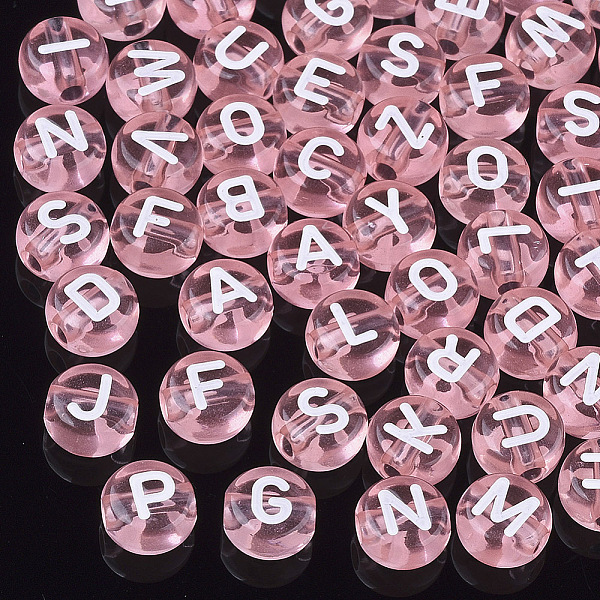 PandaHall Transparent Acrylic Beads, Horizontal Hole, Mixed Letters, Flat Round, Pink, 7x4mm, Hole: 1.5mm, about 370pcs/50g Acrylic Flat...
PandaHall Transparent Acrylic Beads, Horizontal Hole, Mixed Letters, Flat Round, Pink, 7x4mm, Hole: 1.5mm, about 370pcs/50g Acrylic Flat...