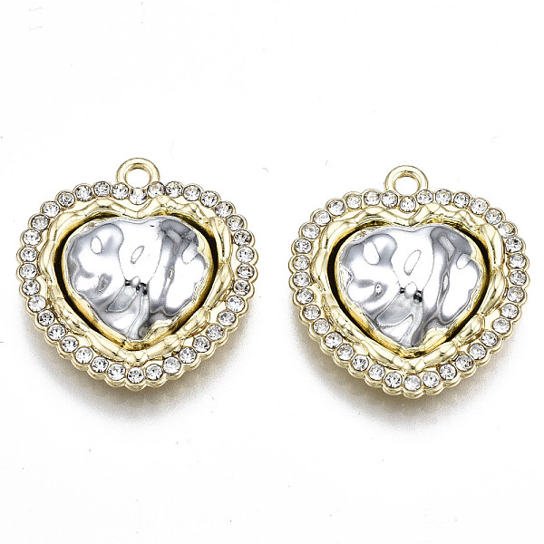 PandaHall Rack Plating Alloy Crystal Rhinestone Pendants, with Plastic, Cadmium Free & Lead Free, Heart, Light Gold, Silver, 22.5x21x6mm...
PandaHall Rack Plating Alloy Crystal Rhinestone Pendants, with Plastic, Cadmium Free & Lead Free, Heart, Light Gold, Silver, 22.5x21x6mm...