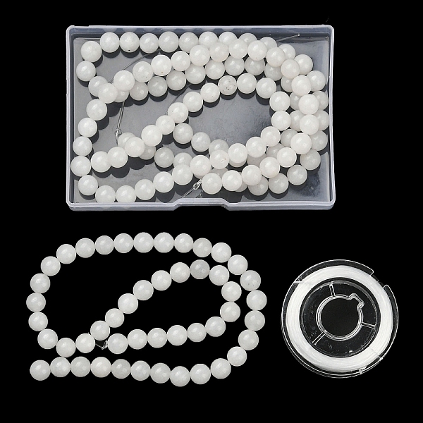 PandaHall DIY Stretch Bracelet Making Kits, Including 3 Strands Round Natural White Jade Beads and Elastic Thread, Clear, 8mm, Hole: 1mm...
PandaHall DIY Stretch Bracelet Making Kits, Including 3 Strands Round Natural White Jade Beads and Elastic Thread, Clear, 8mm, Hole: 1mm...