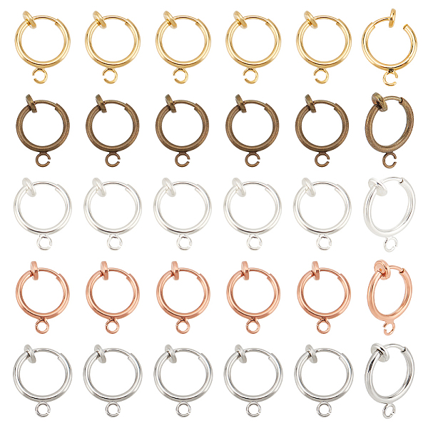 PandaHall Brass Clip-on Hoop Earring Findings, for Non-pierced Ears, Cadmium Free & Lead Free, Mixed Color, 15.5x11x1.5~4.5mm, Hole: 1.5mm...
PandaHall Brass Clip-on Hoop Earring Findings, for Non-pierced Ears, Cadmium Free & Lead Free, Mixed Color, 15.5x11x1.5~4.5mm, Hole: 1.5mm...