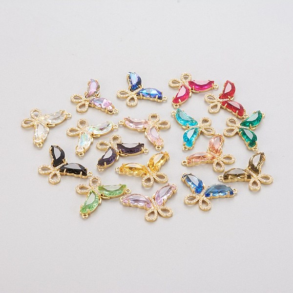 PandaHall Brass Glass Pendants, with Clear Micro Pave Cubic Zirconia, Butterfly, Golden, Mixed Color, 20.5x31x4.5mm, Hole: 1.5mm Brass+Glass..., Multicolor
PandaHall Brass Glass Pendants, with Clear Micro Pave Cubic Zirconia, Butterfly, Golden, Mixed Color, 20.5x31x4.5mm, Hole: 1.5mm Brass+Glass..., Multicolor