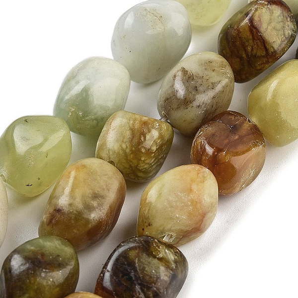 PandaHall Natural Xiuyan Jade Beads Strands, Nuggets, Tumbled Stone, 6~21x14~18x9.5~14mm, Hole: 0.8mm, about 22~23pcs/strand...
PandaHall Natural Xiuyan Jade Beads Strands, Nuggets, Tumbled Stone, 6~21x14~18x9.5~14mm, Hole: 0.8mm, about 22~23pcs/strand...