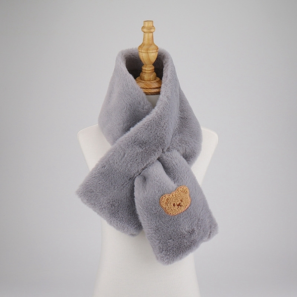 PandaHall Polyester Faux Rabbit Fur Boys Girls Adjustable Neck Warmer Scarf, Winter Autumn Kids Cute Bear Collar Scarf, Dark Gray...
PandaHall Polyester Faux Rabbit Fur Boys Girls Adjustable Neck Warmer Scarf, Winter Autumn Kids Cute Bear Collar Scarf, Dark Gray...
