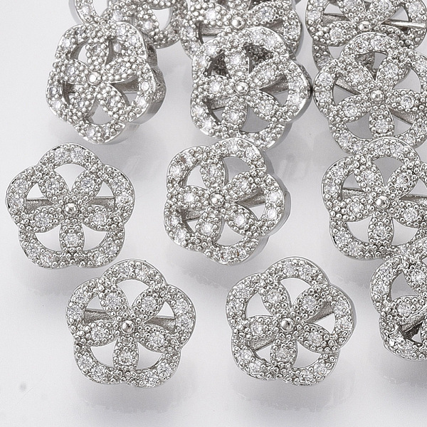 PandaHall Brass Shank Buttons, with Micro Pave Cubic Zirconia, Flower, Clear, Platinum, 9.5x10x6.5mm, Hole: 1.4mm Brass Flower Clear
PandaHall Brass Shank Buttons, with Micro Pave Cubic Zirconia, Flower, Clear, Platinum, 9.5x10x6.5mm, Hole: 1.4mm Brass Flower Clear