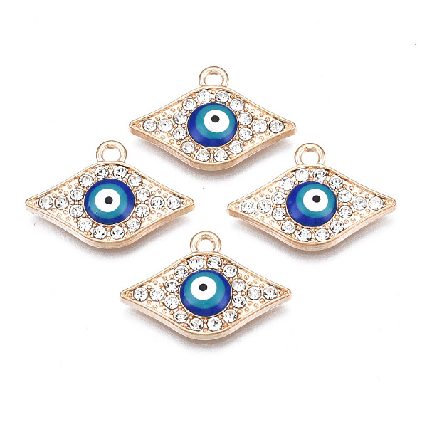 PandaHall Alloy Enamel Pendants, with Crystal Rhinestone, Light Gold, Cadmium Free & Lead Free, Evil Eye, Medium Blue, 14.5x21x3mm, Hole...
PandaHall Alloy Enamel Pendants, with Crystal Rhinestone, Light Gold, Cadmium Free & Lead Free, Evil Eye, Medium Blue, 14.5x21x3mm, Hole...