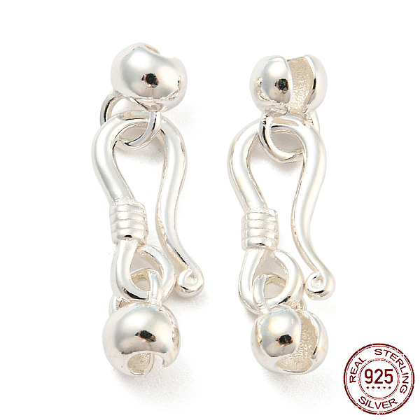 PandaHall 925 Sterling Silver S-Hook Clasps, Silver, Clasp: 12.5x6x2mm, Bead: 6.5x4.5x4mm, Hole: 1.8mm, Inner Diameter: 3.5mm. Sterling...
PandaHall 925 Sterling Silver S-Hook Clasps, Silver, Clasp: 12.5x6x2mm, Bead: 6.5x4.5x4mm, Hole: 1.8mm, Inner Diameter: 3.5mm. Sterling...