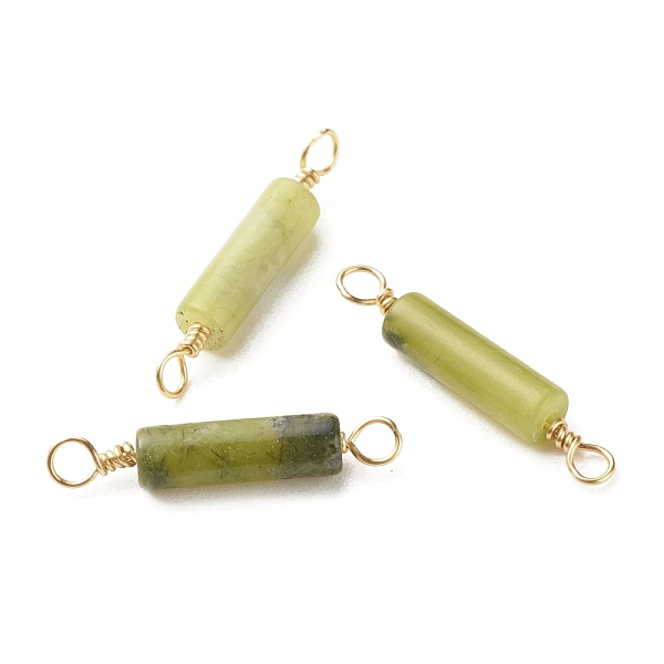 PandaHall Natural Taiwan Jade Connector Charms, with Light Gold Eco-Friendly Copper Wire Wrapped, Column, 22~23.5x4mm, Hole: 2.2~2.4mm...
PandaHall Natural Taiwan Jade Connector Charms, with Light Gold Eco-Friendly Copper Wire Wrapped, Column, 22~23.5x4mm, Hole: 2.2~2.4mm...