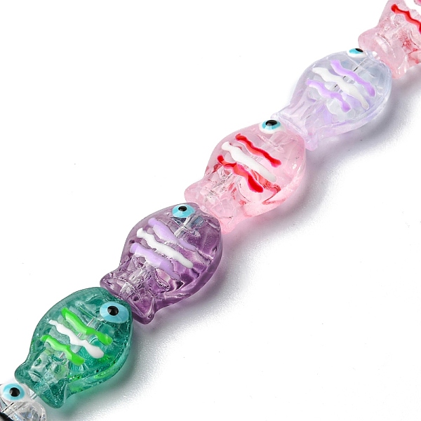 PandaHall Handmade Lampwork Beads Strands, with Enamel, Fish, Mixed Color, 14x10x6mm, Hole: 1.2mm, about 25pcs/strand, 13.98''(35.5cm)..., Multicolor
PandaHall Handmade Lampwork Beads Strands, with Enamel, Fish, Mixed Color, 14x10x6mm, Hole: 1.2mm, about 25pcs/strand, 13.98''(35.5cm)..., Multicolor