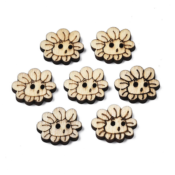PandaHall Laser Carved Buttons with 2-Hole, Wooden Buttons, Flower, BurlyWood, 16.5x19x3mm, Hole: 1.5mm Wood Flower Orange
PandaHall Laser Carved Buttons with 2-Hole, Wooden Buttons, Flower, BurlyWood, 16.5x19x3mm, Hole: 1.5mm Wood Flower Orange
