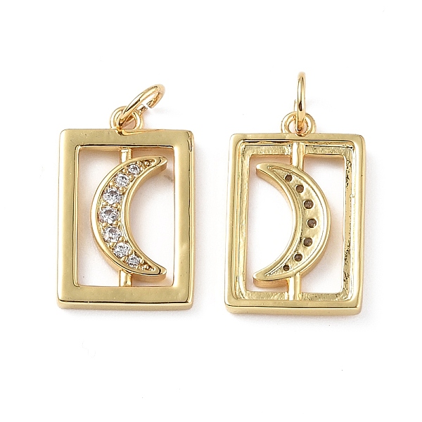 PandaHall Brass Micro Pave Clear Cubic Zirconia Pendants, with Jump Rings, Rectangle with Moon Charms, Real 18K Gold Plated, 17x11x2mm, Hole...
PandaHall Brass Micro Pave Clear Cubic Zirconia Pendants, with Jump Rings, Rectangle with Moon Charms, Real 18K Gold Plated, 17x11x2mm, Hole...