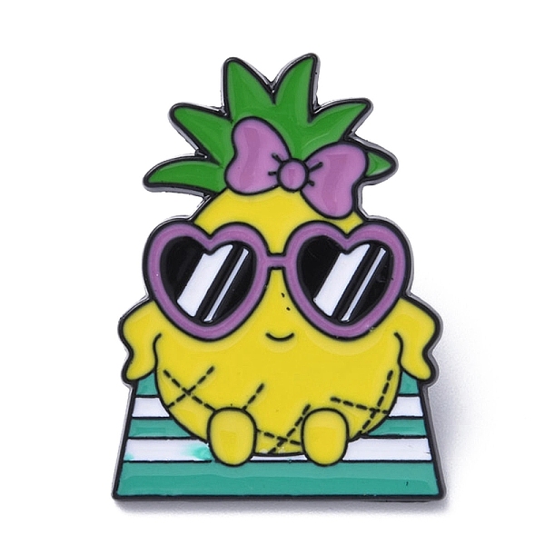 PandaHall Black Alloy Brooches, Pineapple Enamel Pins, for Backpack Clothes, Light Sea Green, 30x22x1.5mm Alloy+Enamel Pineapple
PandaHall Black Alloy Brooches, Pineapple Enamel Pins, for Backpack Clothes, Light Sea Green, 30x22x1.5mm Alloy+Enamel Pineapple
