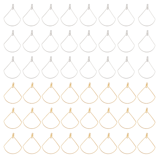 PandaHall CHGCRAFT 48Pcs 2 Color 304 Stainless Steel Wire Pendants, Hoop Earring Findings, Fan, Golden & Stainless Steel Color, 21 Gauge...
PandaHall CHGCRAFT 48Pcs 2 Color 304 Stainless Steel Wire Pendants, Hoop Earring Findings, Fan, Golden & Stainless Steel Color, 21 Gauge...