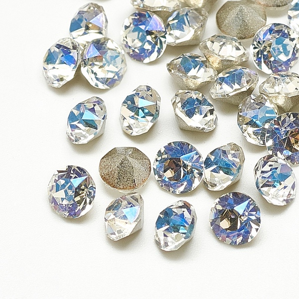 PandaHall Pointed Back Glass Rhinestone Cabochons, Back Plated, Faceted, Diamond, Moonlight, 4x3mm Glass Rhinestone Flat Round Multicolor
PandaHall Pointed Back Glass Rhinestone Cabochons, Back Plated, Faceted, Diamond, Moonlight, 4x3mm Glass Rhinestone Flat Round Multicolor