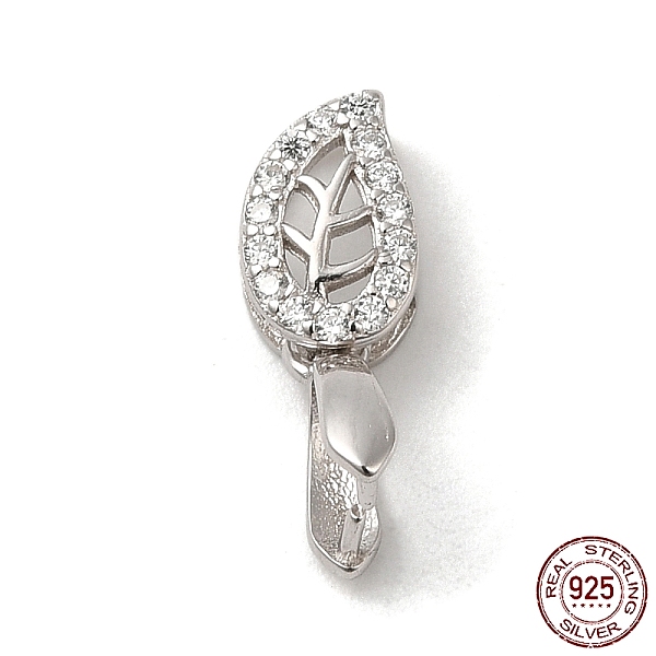 PandaHall Rhodium Plated 925 Sterling Silver Ice Pick Pinch Bails, with Micro Pave Clear Cubic Zirconia, Leaf, with S925 Stamp, Real...
PandaHall Rhodium Plated 925 Sterling Silver Ice Pick Pinch Bails, with Micro Pave Clear Cubic Zirconia, Leaf, with S925 Stamp, Real...