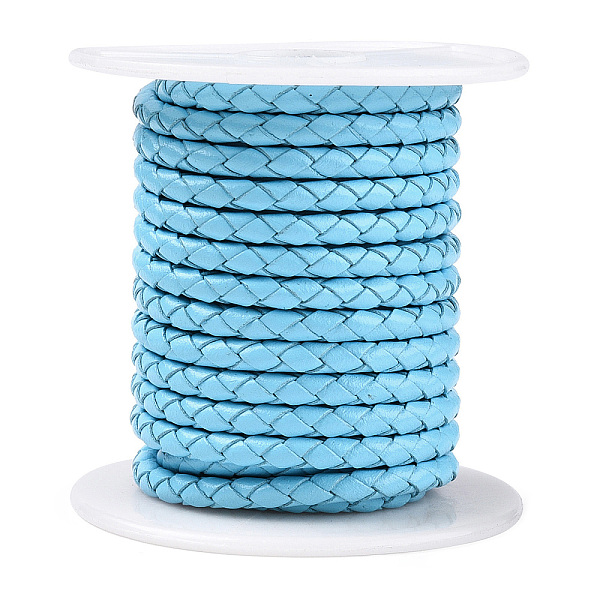 PandaHall Braided Cowhide Leather Cord, Leather Rope String for Bracelets, Light Sky Blue, 4mm, about 5.46 yards(5m)/roll Leather Round
PandaHall Braided Cowhide Leather Cord, Leather Rope String for Bracelets, Light Sky Blue, 4mm, about 5.46 yards(5m)/roll Leather Round