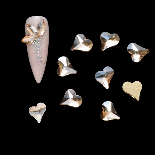 PandaHall Flat Back Glass Rhinestone Cabochons, Nail Art Decoration Accessories, Faceted, Heart, Light Colorado Topaz, 7x6x2mm, 20pcs/bag..., Yellow
PandaHall Flat Back Glass Rhinestone Cabochons, Nail Art Decoration Accessories, Faceted, Heart, Light Colorado Topaz, 7x6x2mm, 20pcs/bag..., Yellow
