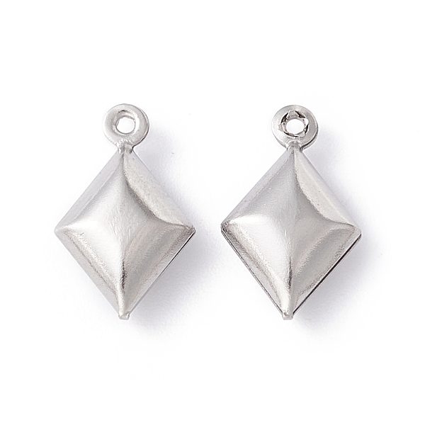 PandaHall 304 Stainless Steel Pendants, Rhombus, Stainless Steel Color, 15x9.5x4.5mm, Hole: 1mm 304 Stainless Steel Rhombus
PandaHall 304 Stainless Steel Pendants, Rhombus, Stainless Steel Color, 15x9.5x4.5mm, Hole: 1mm 304 Stainless Steel Rhombus