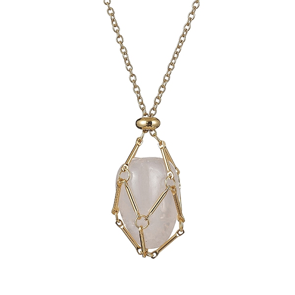 PandaHall Crystal Cage Holder Necklace, Adjustable Brass Macrame Pouch Empty Stone Holder for Pendant Necklaces Making, with 304 Stainless...
PandaHall Crystal Cage Holder Necklace, Adjustable Brass Macrame Pouch Empty Stone Holder for Pendant Necklaces Making, with 304 Stainless...