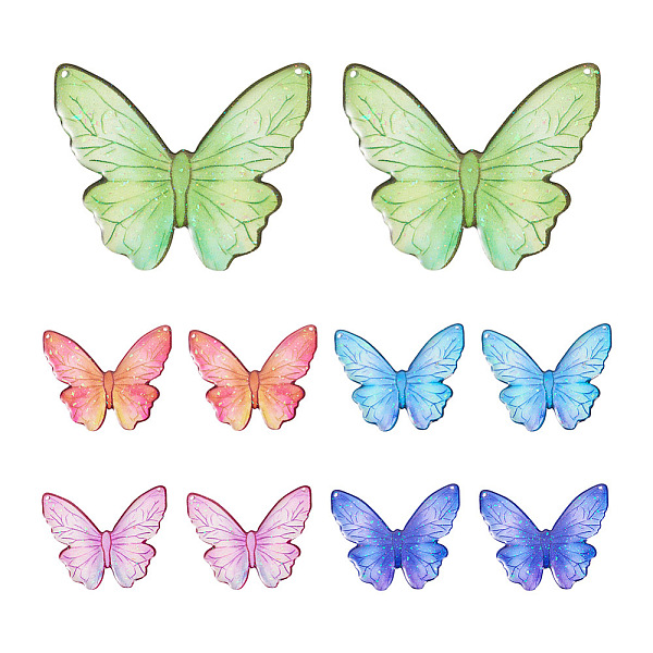 PandaHall 10Pcs 5 Colors Epoxy Resin Flower Print Big Pendants, 2-Hole, Butterfly Charms, Mixed Color, 49x58x1.5mm, Hole: 1.5mm, 2pcs/color..., Multicolor
PandaHall 10Pcs 5 Colors Epoxy Resin Flower Print Big Pendants, 2-Hole, Butterfly Charms, Mixed Color, 49x58x1.5mm, Hole: 1.5mm, 2pcs/color..., Multicolor