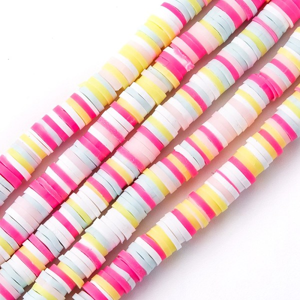 PandaHall Handmade Polymer Clay Beads Strands, for DIY Jewelry Crafts Supplies, Heishi Beads, Disc/Flat Round, Green, 6x0.5~1mm, Hole: 1.8mm...
PandaHall Handmade Polymer Clay Beads Strands, for DIY Jewelry Crafts Supplies, Heishi Beads, Disc/Flat Round, Green, 6x0.5~1mm, Hole: 1.8mm...