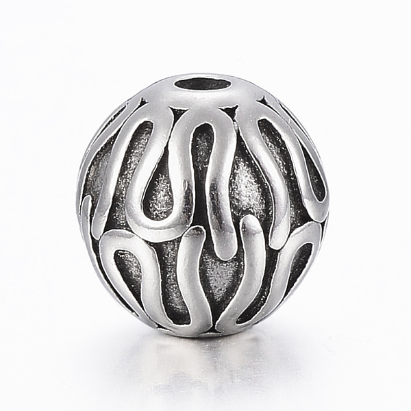 PandaHall 316 Surgical Stainless Steel Beads, Round, Antique Silver, 9.5x9.5mm, Hole: 2mm 316 Surgical Stainless Steel Round
PandaHall 316 Surgical Stainless Steel Beads, Round, Antique Silver, 9.5x9.5mm, Hole: 2mm 316 Surgical Stainless Steel Round