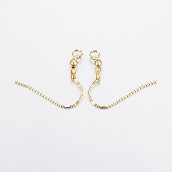 PandaHall 304 Stainless Steel Earring Hooks, Ear Wire, with Horizontal Loop, Golden, 20~21x24~26x3mm, Hole: 2mm, 20 Gauge, Pin: 0.8mm 304...
PandaHall 304 Stainless Steel Earring Hooks, Ear Wire, with Horizontal Loop, Golden, 20~21x24~26x3mm, Hole: 2mm, 20 Gauge, Pin: 0.8mm 304...