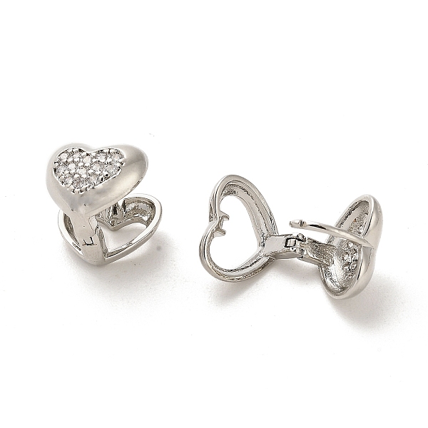 PandaHall Heart Rack Plating Brass Micro Pave Clear Cubic Zirconia Hoop Earrings, Cadmium Free & Lead Free, Platinum, 11.5x12.5x13.5mm Cubic...
PandaHall Heart Rack Plating Brass Micro Pave Clear Cubic Zirconia Hoop Earrings, Cadmium Free & Lead Free, Platinum, 11.5x12.5x13.5mm Cubic...