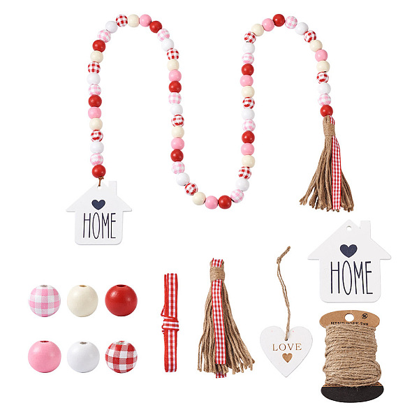 PandaHall Cheriswelry DIY Pendants Making Kits, including Painted Natural Wood Beads, Wood Pendants, Jute Cord, Polyester Ribbon, Mixed..., Multicolor
PandaHall Cheriswelry DIY Pendants Making Kits, including Painted Natural Wood Beads, Wood Pendants, Jute Cord, Polyester Ribbon, Mixed..., Multicolor