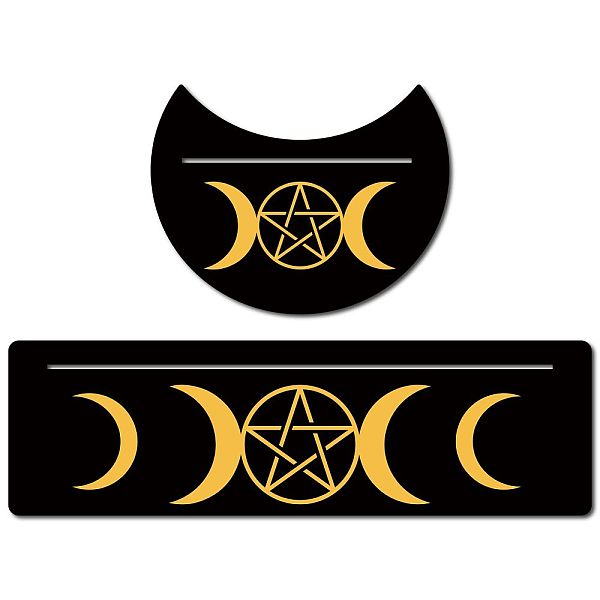 PandaHall Gorgecraft 2Pcs 2 Style Carved Wood Candle Holders, Wooden Card Stand for Tarot, Witch Divination Tools, Moon-shaped & Rectangle..., Black
PandaHall Gorgecraft 2Pcs 2 Style Carved Wood Candle Holders, Wooden Card Stand for Tarot, Witch Divination Tools, Moon-shaped & Rectangle..., Black