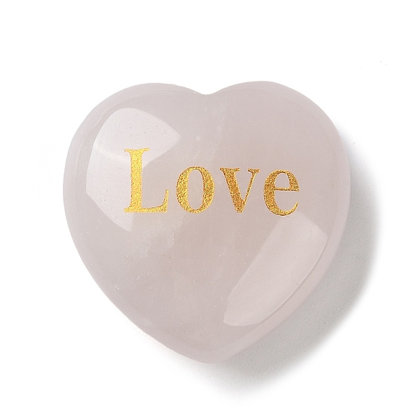 PandaHall Natural Rose Quartz Display Decoration, Heart with Word Love, 30x30x13mm Rose Quartz Heart
PandaHall Natural Rose Quartz Display Decoration, Heart with Word Love, 30x30x13mm Rose Quartz Heart