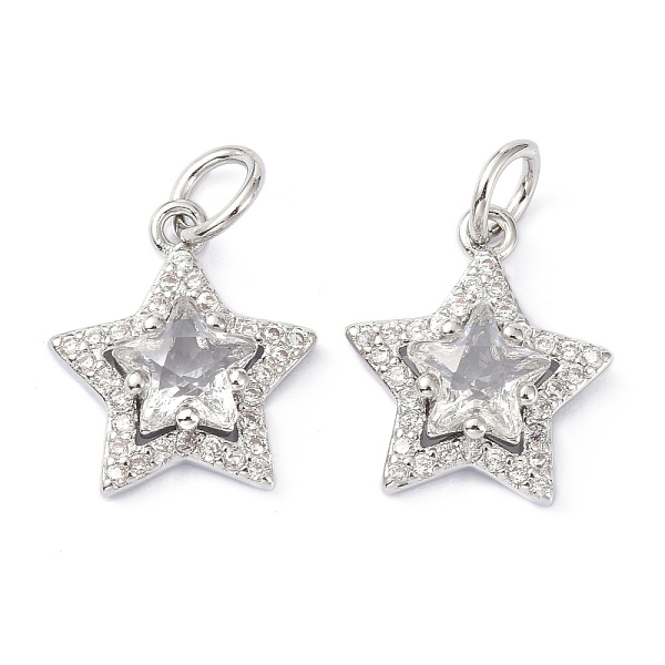 PandaHall Brass Cubic Zirconia Charms, with Jump Ring, Long-Lasting Plated, Lead Free & Cadmium Free, Star, Real Platinum Plated..., Clear
PandaHall Brass Cubic Zirconia Charms, with Jump Ring, Long-Lasting Plated, Lead Free & Cadmium Free, Star, Real Platinum Plated..., Clear