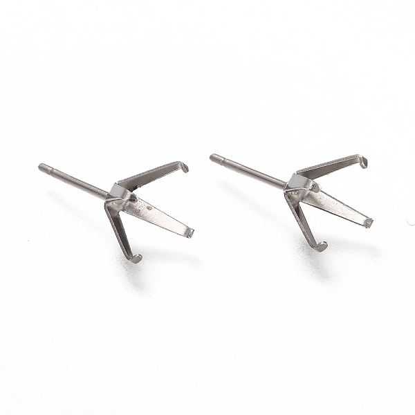 PandaHall 304 Stainless Steel Stud Earring Settings, Prong Earring Settings, Stainless Steel Color, Fit For 8 mm Rhinestone, 18x9x7mm, Pin...
PandaHall 304 Stainless Steel Stud Earring Settings, Prong Earring Settings, Stainless Steel Color, Fit For 8 mm Rhinestone, 18x9x7mm, Pin...