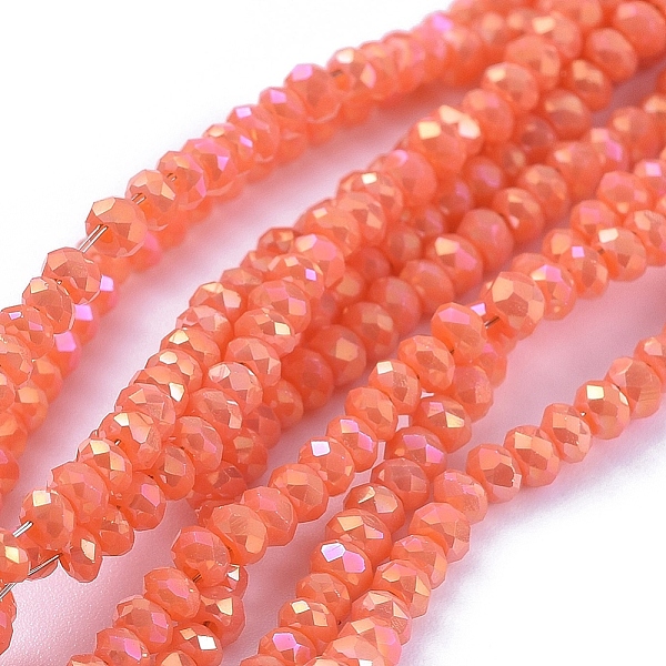 PandaHall Electroplate Glass Beads Strands, Full Rainbow Plated, Faceted, Rondelle, Coral, 2.5x1mm, Hole: 0.5mm, about 185~190pcs/strand, 13..., Red
PandaHall Electroplate Glass Beads Strands, Full Rainbow Plated, Faceted, Rondelle, Coral, 2.5x1mm, Hole: 0.5mm, about 185~190pcs/strand, 13..., Red