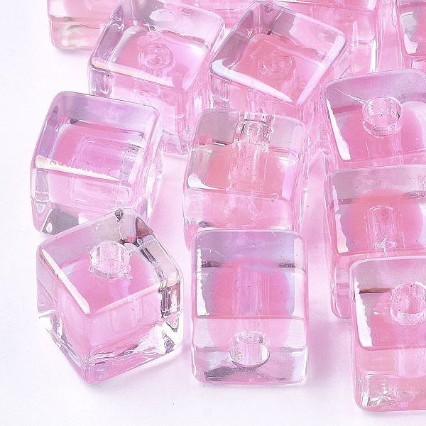 PandaHall Transparent Acrylic Beads, UV Plating & Rainbow, Bead in Bead, Half Drilled Beads, Cube, Pearl Pink, 12.5x12.5x12.5mm, Half Hole...
PandaHall Transparent Acrylic Beads, UV Plating & Rainbow, Bead in Bead, Half Drilled Beads, Cube, Pearl Pink, 12.5x12.5x12.5mm, Half Hole...