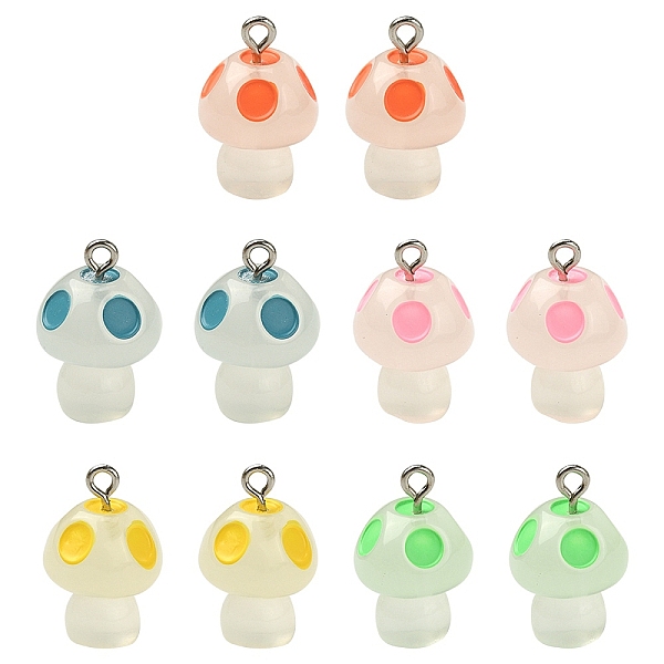 PandaHall 10Pcs 5 Colors Luminous Resin Pendants, Glow in the Dark Ornaments, Mushroom Charms with Platinum Tone Metal Loops, Mixed Color..., Multicolor
PandaHall 10Pcs 5 Colors Luminous Resin Pendants, Glow in the Dark Ornaments, Mushroom Charms with Platinum Tone Metal Loops, Mixed Color..., Multicolor