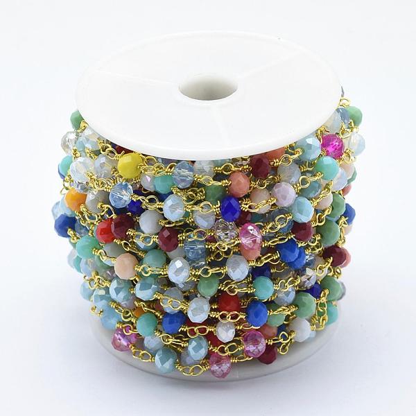 PandaHall Glass Handmade Beaded Chains, Unwelded, Lead Free & Cadmium Free, with Spool, with Brass Eye Pin, Long-Lasting Plated, Faceted...
PandaHall Glass Handmade Beaded Chains, Unwelded, Lead Free & Cadmium Free, with Spool, with Brass Eye Pin, Long-Lasting Plated, Faceted...