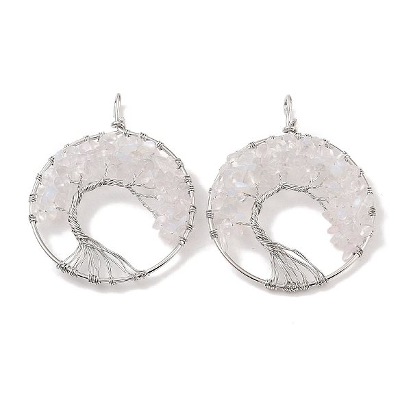 PandaHall Opalite Big Pendants, with Platinum Brass Findings, Long-Lasting Plated, Lead Free & Cadmium Free, Flat Round with Tree...
PandaHall Opalite Big Pendants, with Platinum Brass Findings, Long-Lasting Plated, Lead Free & Cadmium Free, Flat Round with Tree...