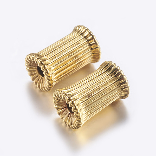 PandaHall Brass Corrugated Beads, Plated, Column, Golden, 9x5.5mm, Hole: 2mm Brass Column
PandaHall Brass Corrugated Beads, Plated, Column, Golden, 9x5.5mm, Hole: 2mm Brass Column