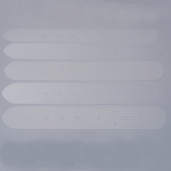 PandaHall Plastic Hollow Punch Cutter Tool, for DIY Handmade Leather Craft, Clear, 273~275x25~40x0.8mm, 5pcs/set Plastic Clear
PandaHall Plastic Hollow Punch Cutter Tool, for DIY Handmade Leather Craft, Clear, 273~275x25~40x0.8mm, 5pcs/set Plastic Clear