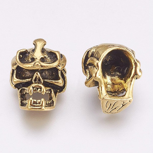 PandaHall Tibetan Style Alloy Beads, Skull, Antique Golden, 16x13x10mm, Hole: 2.5mm Alloy Skull
PandaHall Tibetan Style Alloy Beads, Skull, Antique Golden, 16x13x10mm, Hole: 2.5mm Alloy Skull