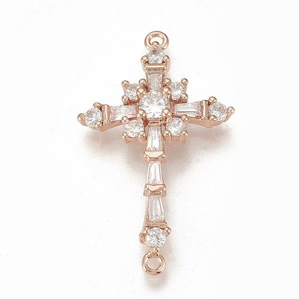 PandaHall Brass Cubic Zirconia Links, Cross, Clear, Rose Gold, 34x20x4mm, Hole: 1mm Brass+Cubic Zirconia Cross Clear
PandaHall Brass Cubic Zirconia Links, Cross, Clear, Rose Gold, 34x20x4mm, Hole: 1mm Brass+Cubic Zirconia Cross Clear