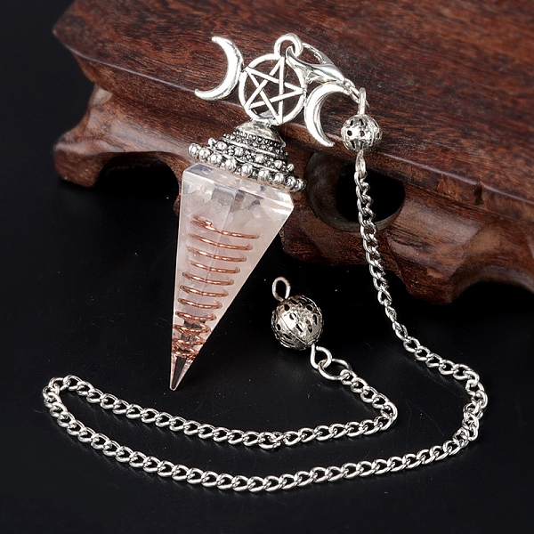 PandaHall Natural Red Agate Chip & Resin Orgonite Dowsing Pendulum Big Pendants, with Platinum Plated Metal Triple Moon Pentagram...
PandaHall Natural Red Agate Chip & Resin Orgonite Dowsing Pendulum Big Pendants, with Platinum Plated Metal Triple Moon Pentagram...